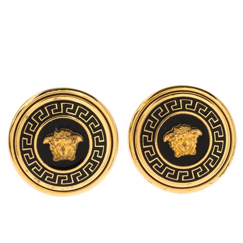 fake versace earrings|versace enamel earrings.